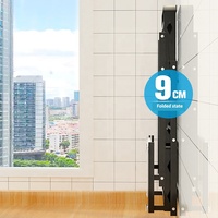 Égouttoir à vaisselle pliable mural/de comptoir en acier inoxydable avec bac de récupération des eaux, organisateur d'accessoires de cuisine