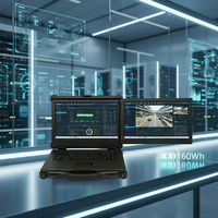 Fabrieksgecustomizeerde 15,6 inch volledig robuuste laptop met dubbele schermen, IP65, draagbare werkstation, 4-core 8-thread processor