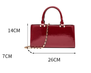 <span class=keywords><strong>Bolso</strong></span> de Hombro Mini Texturizado Rojo <span class=keywords><strong>Granate</strong></span> de Alta Gama con Logotipo Cuadrado, Novedad Otoño 2026, para Mujer, Estilo Casual, Transfronterizo - Product Image 6