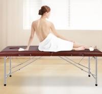 Table de massage pliable portable en cuir PU avec éponge haute densité pour salons de beauté, marque HTong, design contemporain