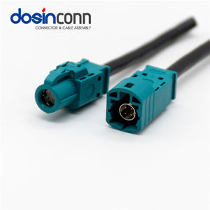 Câble coaxial HSD Z <span class=keywords><strong>Code</strong></span> bleu marine mâle vers prise femelle HSD avec câble coaxial RG174 50 ohms pour faisceau de câblage automobile 6 GHz - Product Image 1