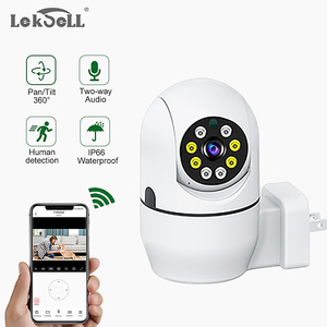 Cámara de Seguridad WiFi 1080p, Monitor para Bebés/Mascotas con Giro/Inclinación, Visión Nocturna, Audio Bidireccional, Seguimiento de Movimiento, Almacenamiento en la Nube y Tarjeta SD, Interior - Product Image 1
