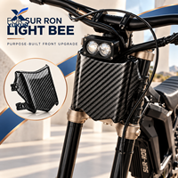 Plaque de protection avant en fibre de carbone véritable pour Sur Ron Light Bee, protection contre la boue, la poussière et les débris, accessoires pour moto tout-terrain