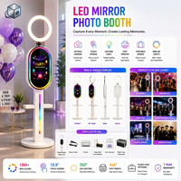 Machine de photomaton professionnelle avec anneau lumineux LED de 10,9 pouces, imprimante intégrée, appareil photo reflex numérique et miroir, modèle 2025 pour la location