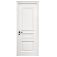 Porte encastrée blanche en bois pour intérieur, design simple, pour projets d'appartements - Vente chaude