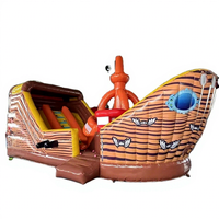Toboggans pour garçons sur le thème du bateau pirate, piscines à balles, châteaux gonflables, toboggans aquatiques, fabriqués sur mesure, pour l'extérieur, la maison et l'école, en promotion