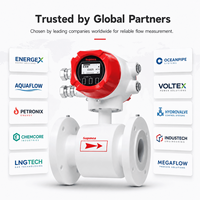 Débitmètre magnétique antidéflagrant intégré DN15~DN300, type à bride, capteur de débit de liquide conducteur avec sortie RS485, OEM ODM