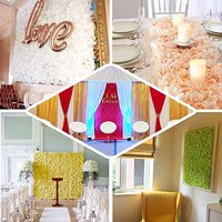 Mur de fleurs en soie DYG, designs personnalisés, panneau mural de fleurs de roses rouges pour la décoration de mariage