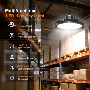 Projecteur LED UFO Super Lumineux 150W 200W 300W pour Éclairage Industriel Intérieur – Idéal Garage, Usine, Atelier, Entrepôt - Product Image 2