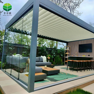 Pergola motorisée, toit de terrasse électrique extérieur, gazebo, couverture de terrasse en aluminium OEM, imperméable, décorations de jardin électriques offertes - Product Image 3
