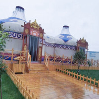 Sinoyurt Personnalisé Hiver En Bois Yourte Maison Énorme 8m Extérieure Yourte Mongole Pour 3-5 Personnes
