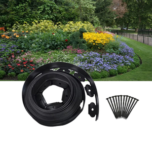 Outdoor HDPE Plastic Garden Border Grass <b>Stone</b> Isolation Belt Flexible Plastic Garden Edging Pegs for Lawn and Flower Bed - Product Image 1