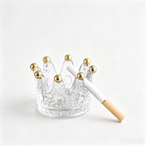 Elegante Handgeblasene Antik-Imitation Kronenglas-Kunstwerke für Weihnachtliche Heimdekoration - Luxuriöser Kerzenhalter & Schmuck-Display - Product Image 1