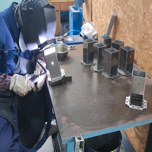 Custom Heavy Duty Sheet Metal Fabrication Ground Mount Metal <strong>Brackets</strong> Wood <strong>Post</strong> Base Plate <strong>Concrete</strong> <strong>Fence</strong> <strong>Post</strong> Support - Product Image 4