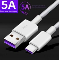 Câble flash TYPE-C de charge 5A super rapide compatible du fabricant, longueur de 2m pour Apple USB Phone Braid Earphone Vente en gros