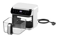 Friteuse à air chaud grande capacité 6L pour toute la famille, écran tactile, sans huile, fenêtre de visualisation transparente, facile à nettoyer, électrique