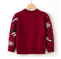 Pull d'hiver personnalisable pour garçons filles Pull en tricot jacquard de Noël avec motif animal Style décontracté pour l'Europe et l'Amérique