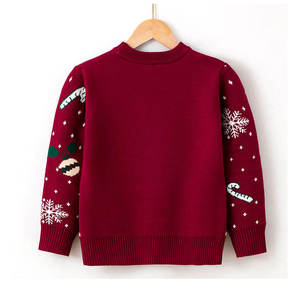Customizable Winter <strong>Jumper</strong> for Boys <strong>Girls</strong> <strong>Christmas</strong> Jacquard Knit Sweater with Animal Pattern Casual Style for Europe America - Product Image 3