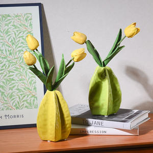 Jarrón <span class=keywords><strong>de</strong></span> Cerámica, Modelo <span class=keywords><strong>de</strong></span> Arreglo Floral <span class=keywords><strong>de</strong></span> Alto Nivel, Accesorios para el Hogar, Adornos con Forma <span class=keywords><strong>de</strong></span> Fruta, <span class=keywords><strong>Carambola</strong></span>, Mesa <span class=keywords><strong>de</strong></span> Comedor Moderna - Product Image 1