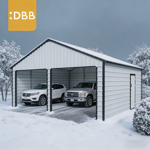 <span class=keywords><strong>Garage</strong></span> Métallique Préfabriqué de Haute Qualité 25ft 33ft Fournisseur d'Or, <span class=keywords><strong>Garage</strong></span> Portable Étanche pour Voitures 22 X 23 ft, Double <span class=keywords><strong>Garage</strong></span> Métallique - Product Image 3