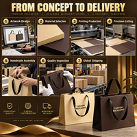 Sacs en papier kraft personnalisés en gros avec logo imprimé, en papier kraft recyclé pour vêtements et chaussures, impression offset avec traitement de surface