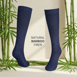 3 paires de chaussettes de compression en viscose de bambou tricotées, fines, respirantes, douces, à soutien léger, pour hommes et jeunes, idéales pour les voyages et le quotidien - Product Image 1