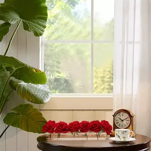 长方形装饰定制透明亚克力玫瑰花瓶盒