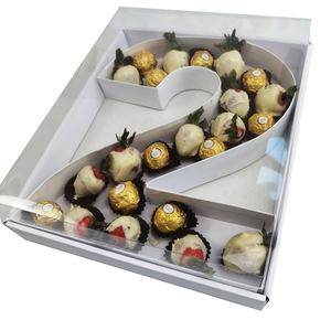 Caja de Regalo de Cartón con Forma de Número, Rellenable con Fresas, para Regalos Dulces de Boda, con Tapa - Product Image 2