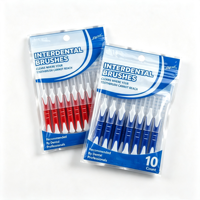 Brosse interdentaire en nylon souple Richsoruce à étiquette privée, en forme de I, en PP de qualité alimentaire, antibactérienne, fil dentaire pour adultes