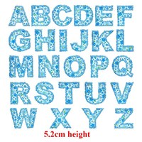 Patch brodé autocollant avec motif floral et lettres de l'alphabet A-Z pour vêtements d'enfants