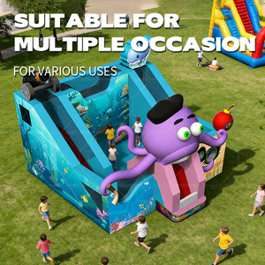 AirFunPro - Tobogán Inflable Comercial de PVC con Forma de Pulpo y Castillo Hinchable, Fácil de Instalar, Capacidad para 10 Personas, Tamaño Personalizado - Product Image 4