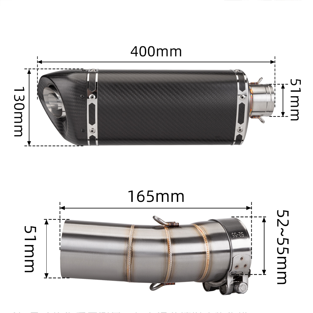 ZX-25R Motorcycle Exhaust - R3 Exhaust Muffler for Upgrade