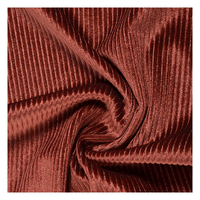 Tissu jacquard en velours à rayures, tricoté chaîne, teint uni, élastique, personnalisable pour robes, ameublement et textile de maison