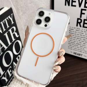 เคสใสอะคริลิกหรูหราสำหรับ iPhone 16 E 15 14 13 12 Mini 11 Pro X XR XS Max 8 Plus รองรับการชาร์จไร้สายแบบแม่เหล็ก - Product Image 5