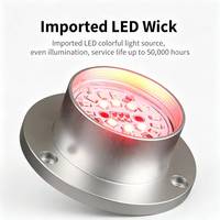 Feu de signalisation LED tricolore intégré en métal et verre, lampe indicatrice d'alarme sonore et visuelle rouge, verte et jaune