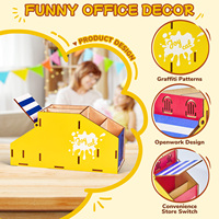 Boîte de rangement de table pour jouets éducatifs Joycat, multifonctionnelle, porte-crayons en bois mignon, boîte à crayons scolaire pour enfants