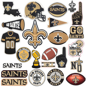 American Hot Football Team <span class=keywords><strong>New</strong></span> <span class=keywords><strong>Orleans</strong></span> Saints Style Charms Decoración de zapatos Shoe Charms para regalo de fiesta - Product Image 1