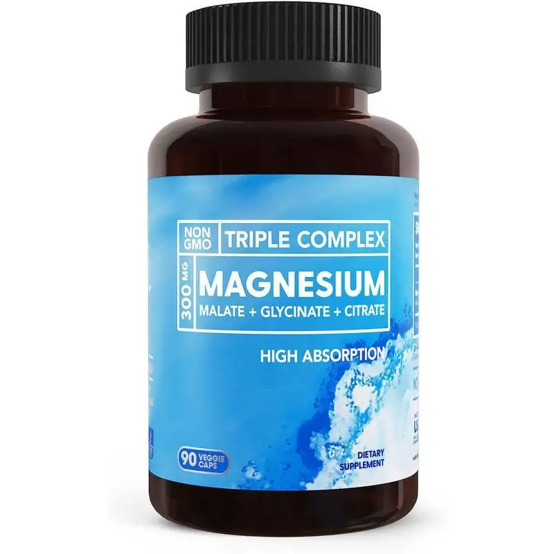 Triple magnesium kompleks malate glycinate kapsul sitrat penyerapan tinggi membantu mendukung pemulihan latihan