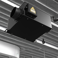 Ventilateur de plafond ultra-faible bruit 150m ³/h avec contrôle à 3 vitesses pour salle de bain toilettes espaces utilitaires écoles hôpitaux