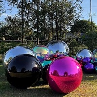 Ballons miroir gonflables argentés et roses, ballons géants gonflables pour événements de mariage, en PVC