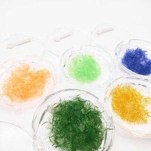 Ventiladores sueltos prefabricados de fibra PBT coreanos Bonder calentados Natural largo 3D-14D rizos estables Súper suaves espesor completo CC 500 ventiladores - Product Image 5