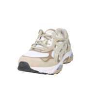 Chaussures de basket-ball pour hommes en daim respirant beige et blanc