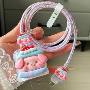 Maialino per cupcake di carta adatto per <span class=keywords><strong>Apple</strong></span> 18/20W custodia per caricabatterie <span class=keywords><strong>iPhone</strong></span> 14 testa di ricarica rapida <span class=keywords><strong>13</strong></span> custodie 12 custodia per caricabatterie morbida - Product Image 4