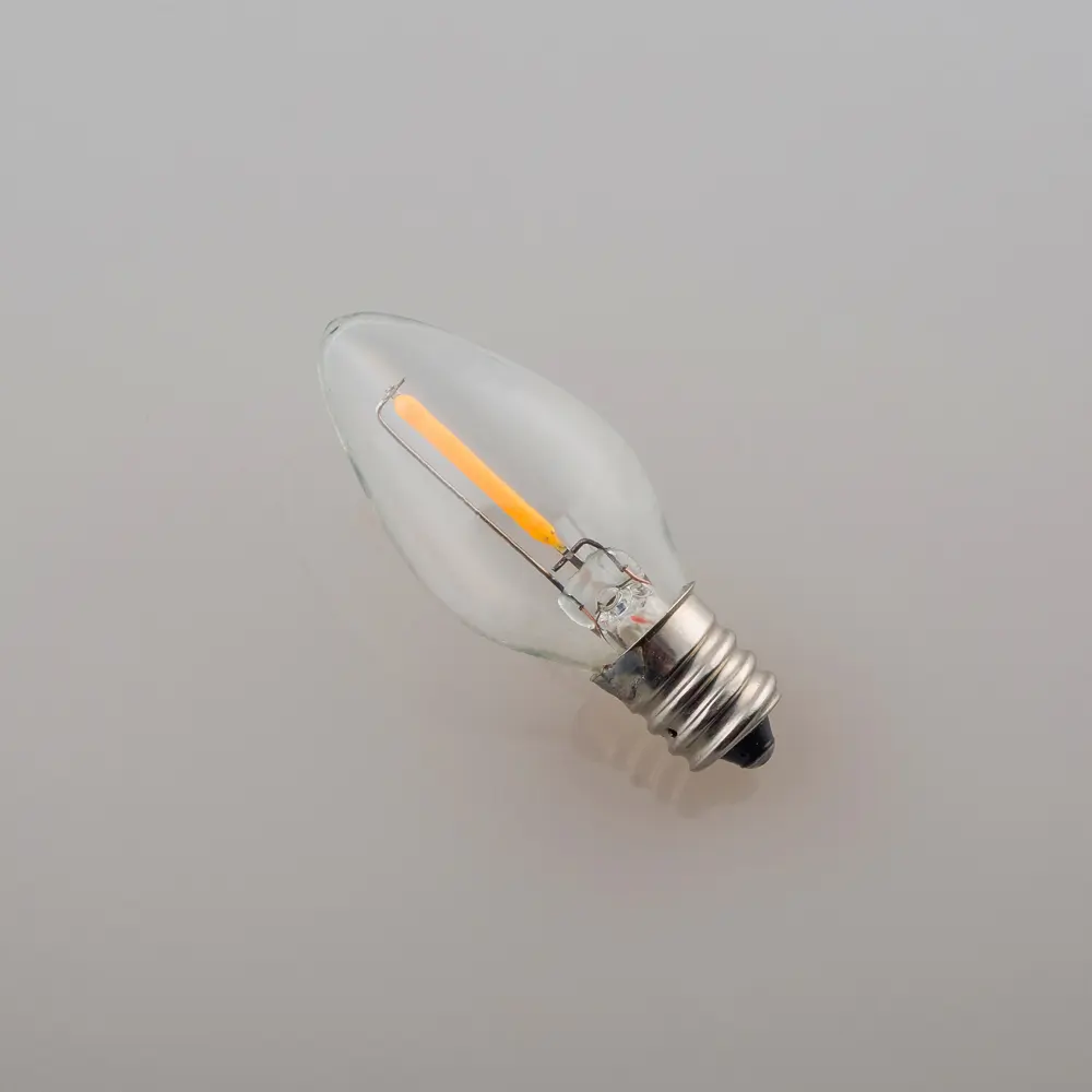Mini 120V C7 0.5Watt E12 Filament LED giáng sinh đèn bóng đèn C7 LED thay thế bóng đèn