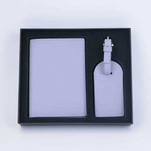 Set de Porta Pasaportes y Etiqueta de Equipaje Personalizados, Funda de Cuero PU para Pasaporte, Cartera, Porta Pasaportes de Viaje Delgado y Lujoso para Hombres y Mujeres - Product Image 4