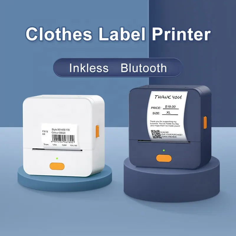 DETONGER P1 Smart Mini Label Printer Barcode Logo Sticker Printing Machine Blue Tooth Android IOS Printer
