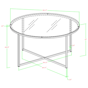 Mesa <span class=keywords><strong>de</strong></span> <span class=keywords><strong>Centro</strong></span> <span class=keywords><strong>de</strong></span> Diseño Moderno y Bajo Precio para Sala <span class=keywords><strong>de</strong></span> Estar, Mesa <span class=keywords><strong>de</strong></span> Café Redonda con Tapa <span class=keywords><strong>de</strong></span> Cristal y Marco Dorado - Product Image 6