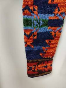 Cárdigan de Punto Patchwork Hecho a Mano con Cuello de Solapa, Informal, Transpirable, de Lana/Cachemira para Mujer, con Eslogan de Exploración y Senderismo - Product Image 5