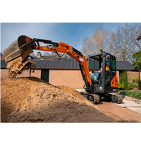 Ekskavator Mini Crawler 2 Ton Merek Terbaik Cina DX19Z-7B dengan Radius Penggalian Maksimal 3810mm Dijual