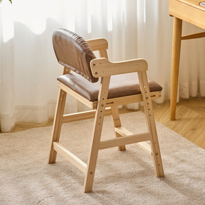 Children's Study Chair Solid Wood <b>Height</b> <b>Adjustable</b> Ergonomic Posture Correction Desk Chair For Kids - Product Image 1